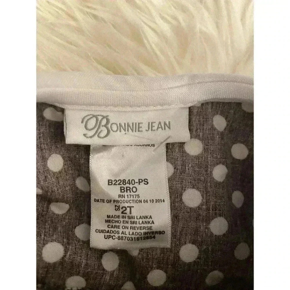 Girls 2T Dress Bonnie Jean Horse Pony Apple Polka Dots Collared Short Sleeve - Picture 3 of 5